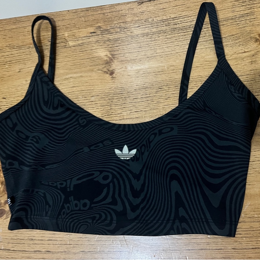 Adidas Women's Black Patterned Sports Bra